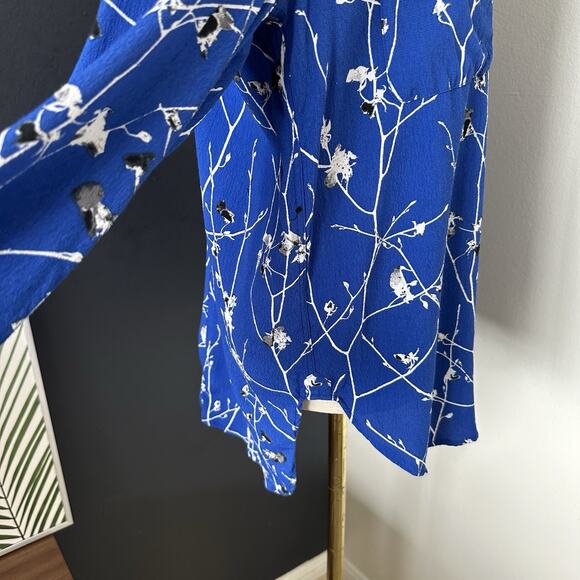 RAG & BONE Therese Blossom VISCOSE Long Sleeve BLOUSE Floral Shirt - Picture 6 of 14